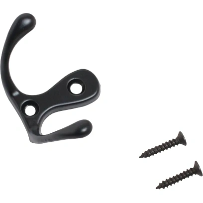 Вешалка настенная УЗК_Крючок трехрожковый СТАНДАРТ 002 BL (15437)мат.черный