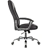 Кресло БР Комус Мебель EChair 658 экокожа (строчка ромб),черный, хром
