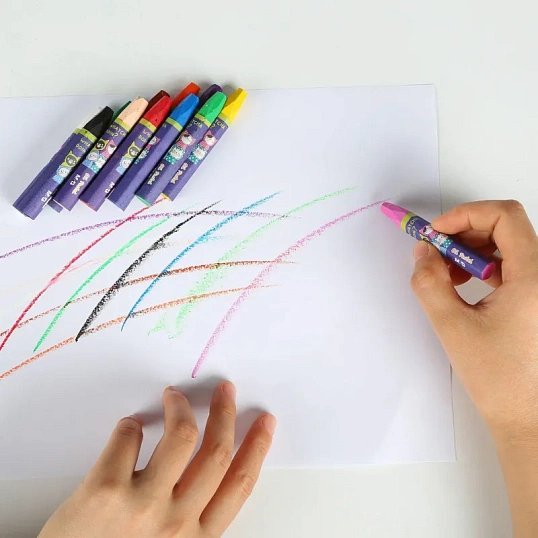 Пастель масляная M&G, 6-гран, 12 цветов- в наборе