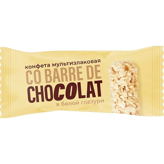 Конфеты Co barre de CHOCOLAT мультиз. ассор. с бел., темн. конд. гл.,2кг/уп