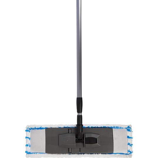 Швабра флаунд пласт 40х11 в сборе с насадк Soft микроф, телескоп.чер SV5102