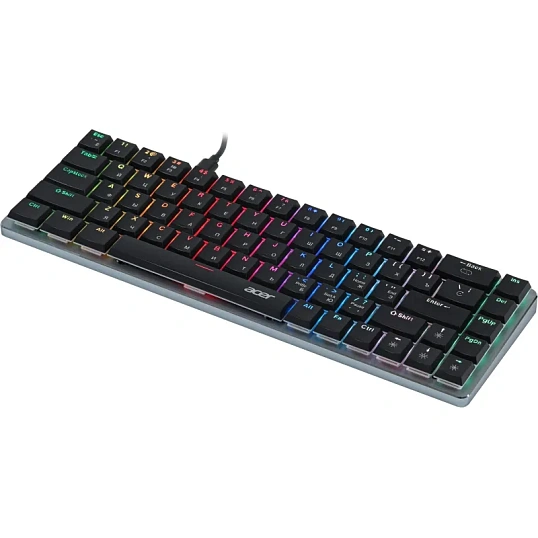 Клавиатура Acer OKW302 механичес. серебр. USB for gamer LED (ZL.KBDCC.01C)