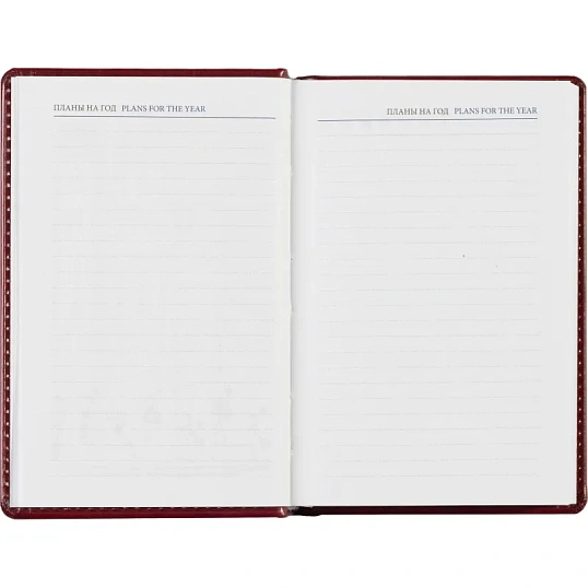 Ежедневник недатированный бордо, А6,100x150, 320стр, Agenda