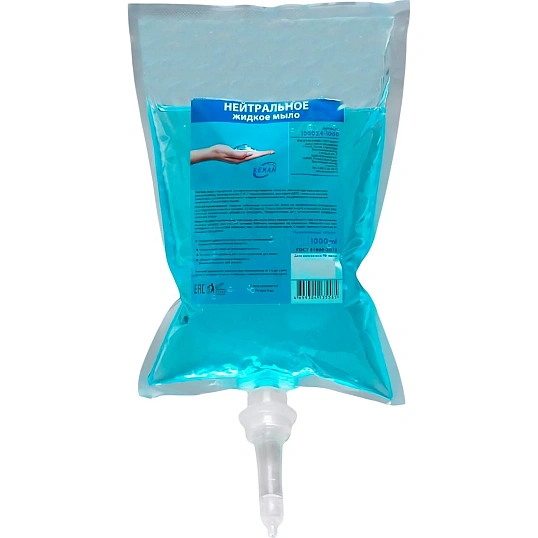 Картридж с жидким мылом KEMAN нейтральное синее S1 1000мл 100024-1000