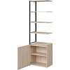 Полустеллаж для документов K-Loft  241H027 645х400х2105 дуб сканд/черный