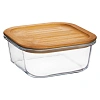 Контейнер стекл квадр 800мл бамб/кр Studio TM Appetite