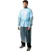 Халат н/с , на завязк, рук.манж, дл.110см, XXL,пл 20, голуб, 10 шт/уп