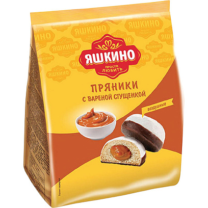 Пряники Яшкино с вареной сгущенкой, 350г ЯП907