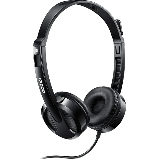 Гарнитура RAPOO (H120) проводная черная