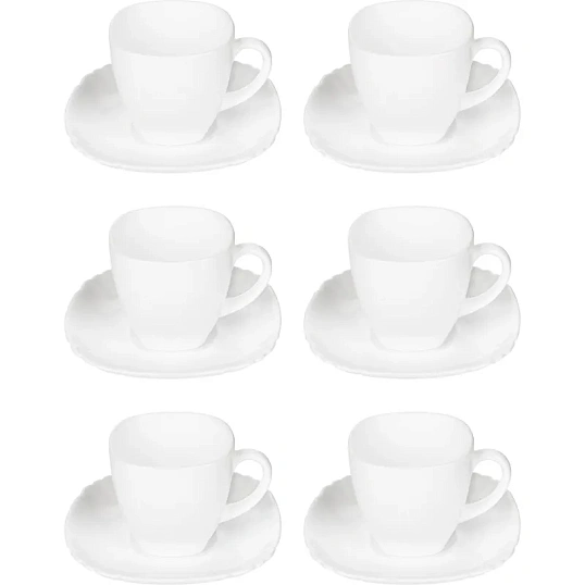 Набор чайный БЭЙСИК белый 12пр 220мл