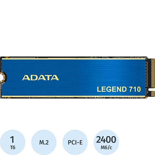 SSD накопитель ADATA SSD LEGEND 710, 1024GB, M.2,PCIe 3.0x4(ALEG-710-1TCS)