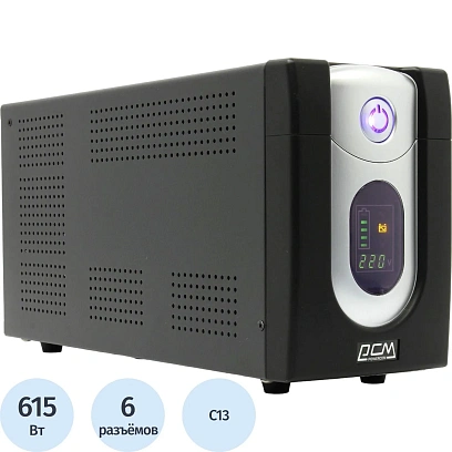 ИБП Powercom IMPERIAL IMD-1025AP, Line-Int, 1025VA/615W, 6xIC13, LCD, USB