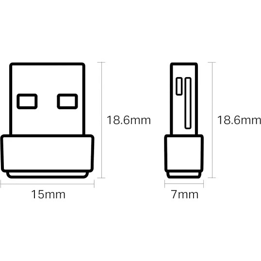 Сетевой адаптер WiFi TP-Link Archer T2U NANO AC600 USB 2.0