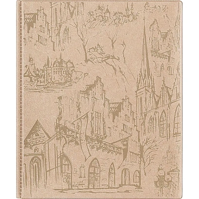 Визитница настольная на 256 визиток Комус,ПВХ, бежевый ,2376-115