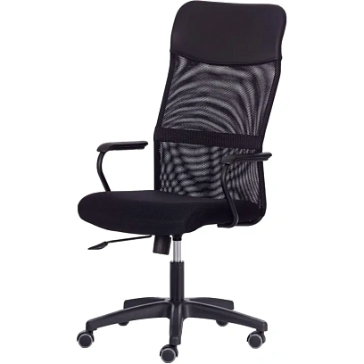 Кресло UT_Easy Chair 618 сетка/кож.зам, черный, 36-6/W-11