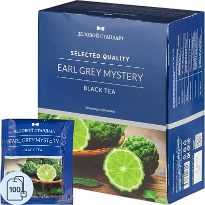 Чай Деловой Стандарт Earl grey mystery черн.с бергамотом 100 пакx2гр