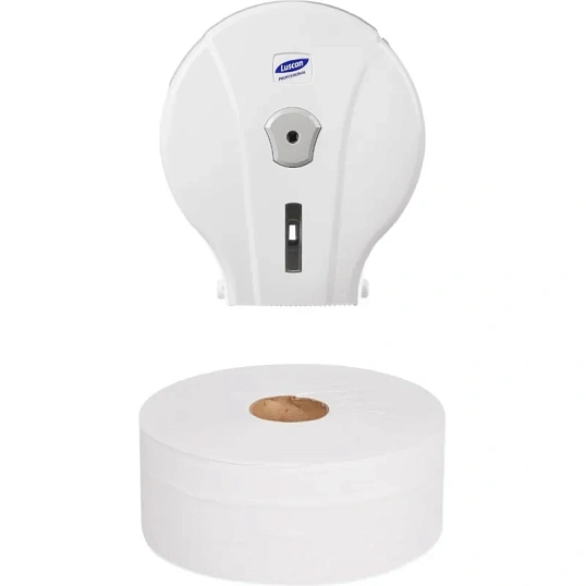Бумага туалетная д/дисп Luscan Professional 2сл бел втор втул 170м 12рул/уп