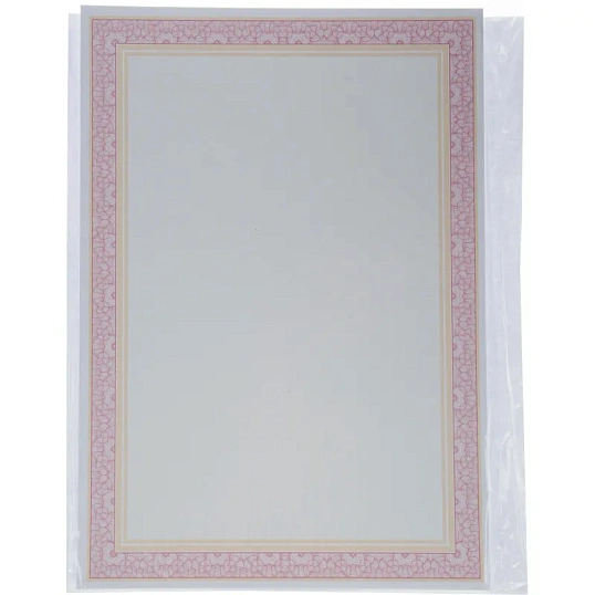 Сертификат-бумага А4 Attache 50 шт/уп двойная рамка красно-оранжевая ID10