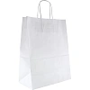 Пакет бумажный 220х120х250 мм, 80 гр/м2,с круч. ручками, белый, 250 шт/уп