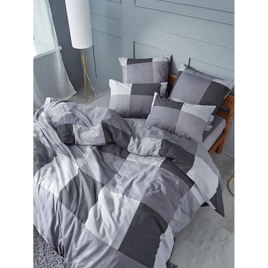 Постельное белье 2сп Макси  Бязь (нав.70х70-2шт),Gray cage