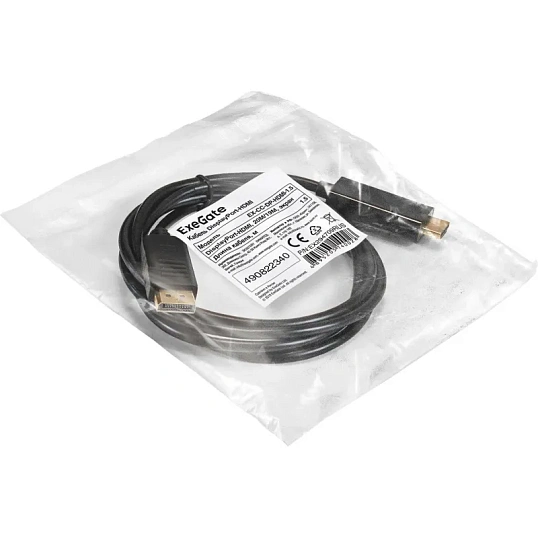 Кабель DP-HDMI ExeGate EX-CC-DP-HDMI-1.5 (20M/19M, 1,5м, экран) EX294709RUS