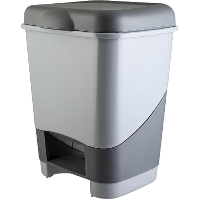 Контейнер для мусора с педалью 20 л., серый, 428