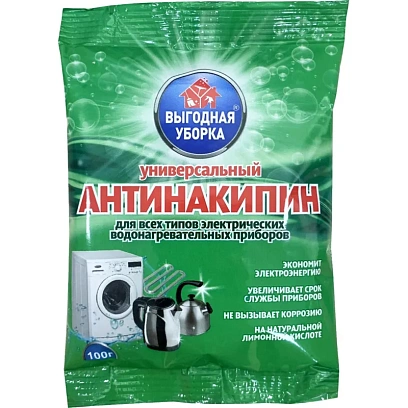 Средство для удаления накипи Антинакипин ВЫГОДНАЯ УБОРКА Универс. 100г,3274