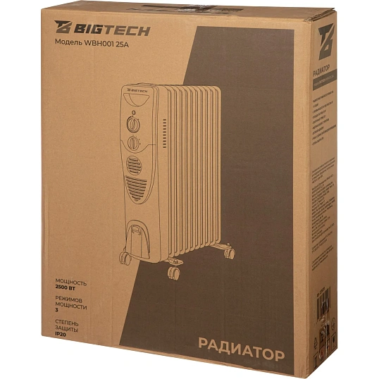 Радиатор BigTech WBH001 25A, масляный (11 секций 2500 Вт)