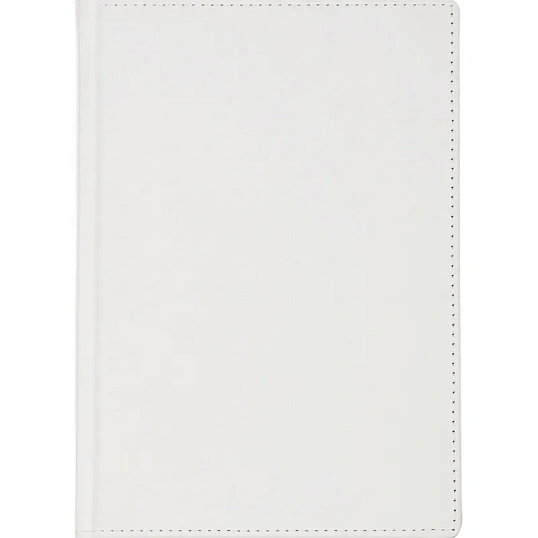 Ежедневник недатированный А5+, 136л, VELVET белый  3-115/23