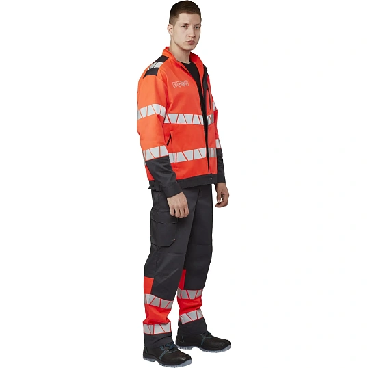 Куртка летняя мужская Равелин красн./графит (р.60-62) 194-200