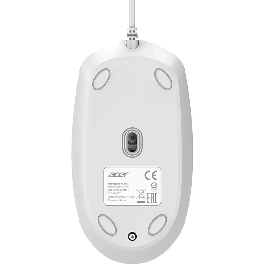 Набор клавиатура+мышь Acer OCC400,белый USB (ZL.ACCCC.014)