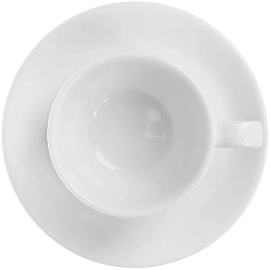 Кофейная пара Chan Wave Classic Шоко, фарфор, белый, 90мл, фк 875