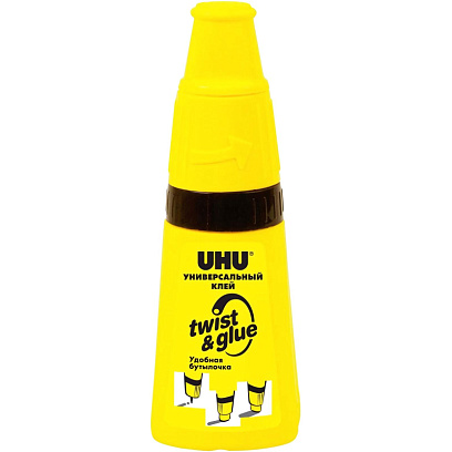 Клей универсальный UHU Twist&Glue с 3-х позиционным аппликатором, 35мл