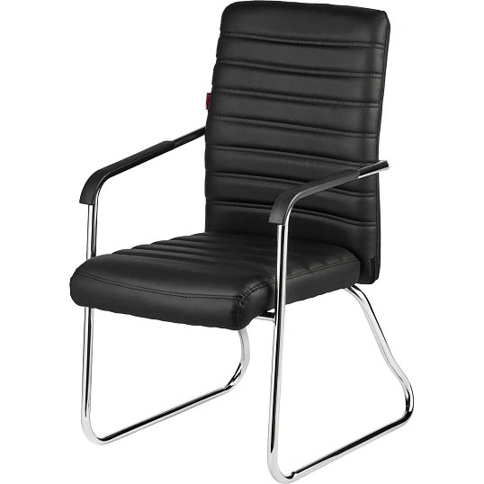 Конференц-кресло BN_TQ_Echair-806 VPU кожзам черный, хром