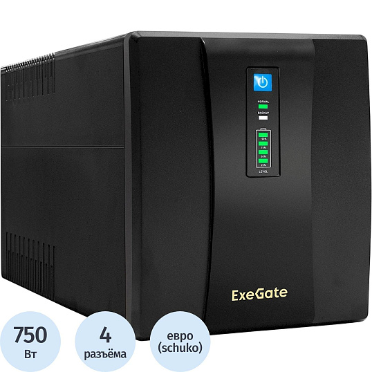 ИБП ExeGate SpecialPro UNB-1200.LED.AVR.4SH (EP285491RUS)