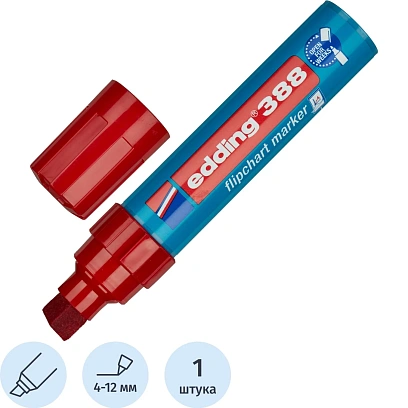 Маркер для флипчартов по бумаге EDDING E-388/002 красный 4-12 мм