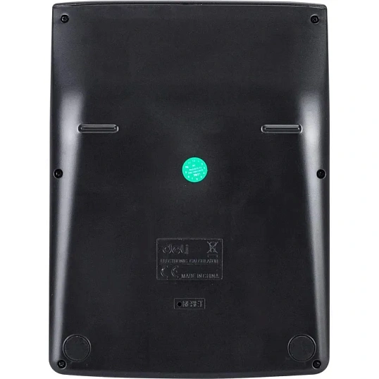 Калькулятор настольный ПОЛНОРАЗМ. Deli E1630, 12-р, дв.пит,188x140мм,черн