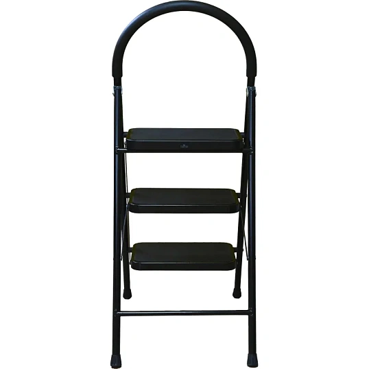 Стремянка Алюмет с широкими ступенями стальная, 3 ступени МСН203