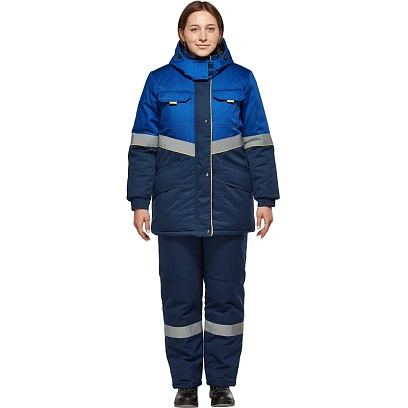 Костюм рабочий зимний жен з43-КПК син/вас (р.64-66) 158-164 (серия З)