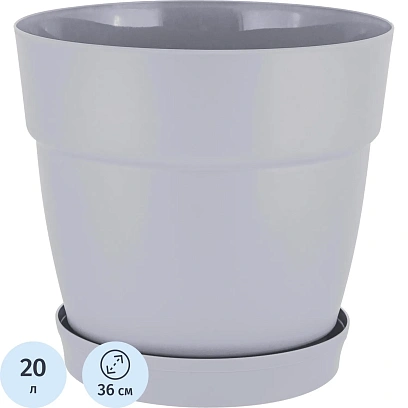 Горшок д/цветов Villa de Fiori,20л, D360мм,утренний туман IG660410025