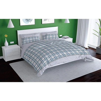 Постельное белье евро,Hetao,набивн.поплин 105г/м2 (нав.70х70-2шт),44002