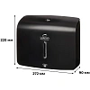 Диспенсер для полотенец лист Luscan Prof Etalon Z-слож черный 151060