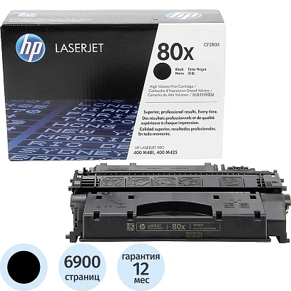 Картридж лазерный HP 80X CF280X чер. пов.емк. для LJ Pro M401/425