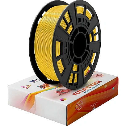 Пластик PETG+ LIDER-3D для 3D принтера, 1.75 мм/желт./1 кг