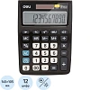 Калькулятор настольный КОМП. Deli E1238, 12-р, дв.пит., 145х105мм, серый