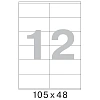 Этикетки самоклеящиеся   105х48 мм/12 шт. на листе А4  50листов