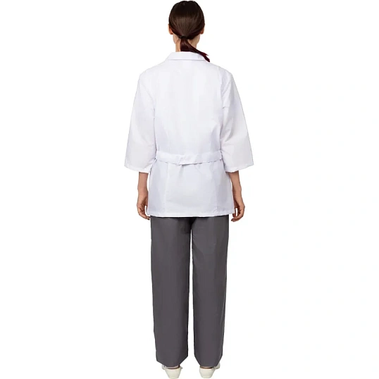 Костюм для медицинского персонала м01-КБР жен. цв.бел/сер (р.48-50) 158-164