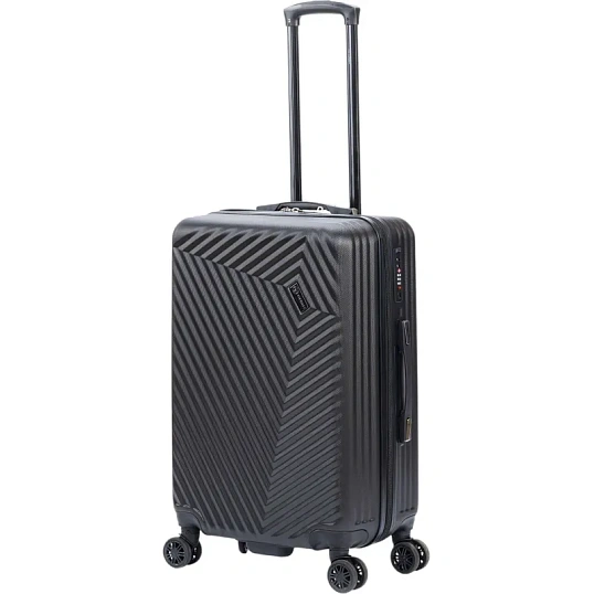 Чемодан TORBER Lama, черный, ABS-пластик, 43х25,5х67см, 62 л, T1919M-Black