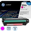 Картридж лазерный HP 504A CE253A пурп. для LJ CP3525/CM3530