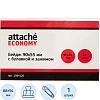 Бейдж 90х55мм Attache Economy, нелинованный металл зажим/булавка,18мкм